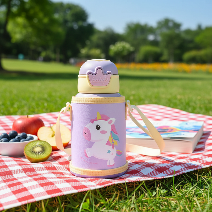 unicorn water bottle handle - lifestyle