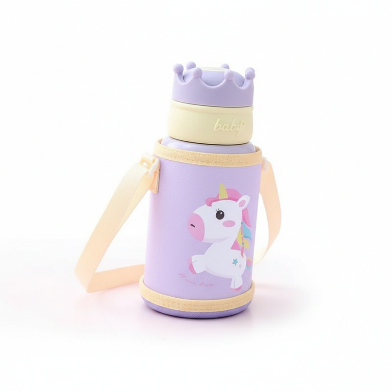 unicorn water bottle handle - white-bg
