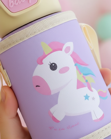 unicorn water bottle kids - detail