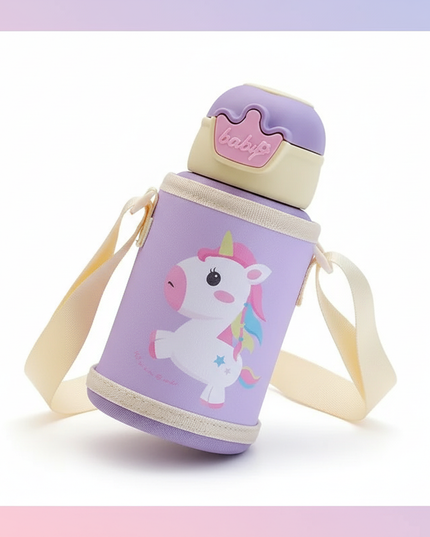 unicorn water bottle kids - white-bg