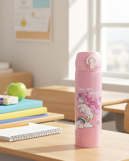 unicorn water bottle school - lifestyle