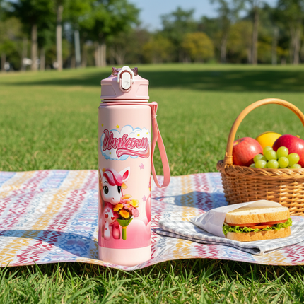 unicorn water bottle straw - lifestyle