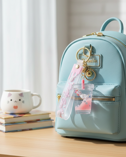 unicorn water keychain - lifestyle