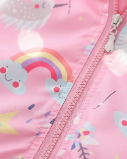 unicorn waterproof jacket - detail