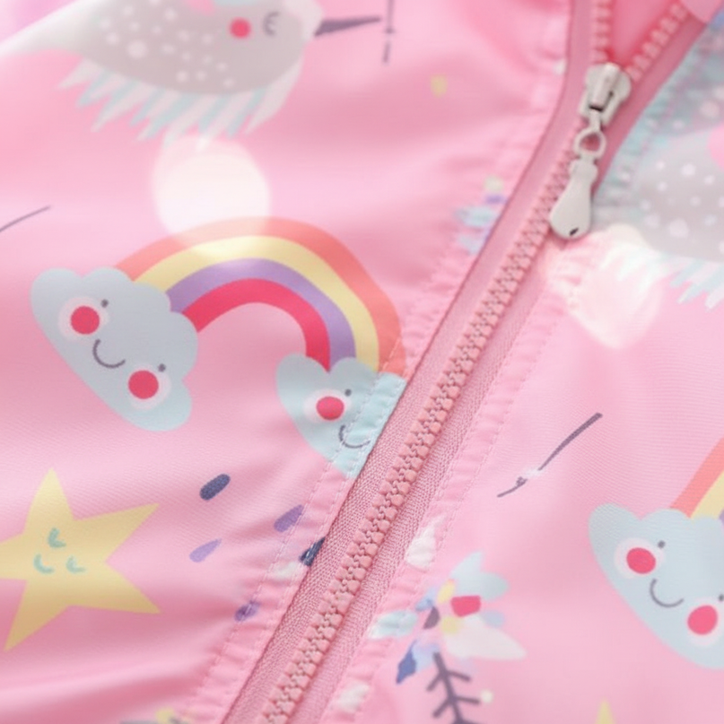 unicorn waterproof jacket - detail