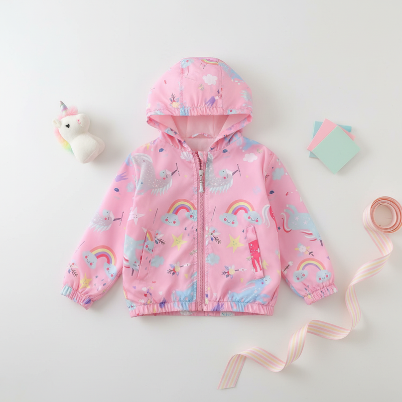 unicorn waterproof jacket - flat-lay