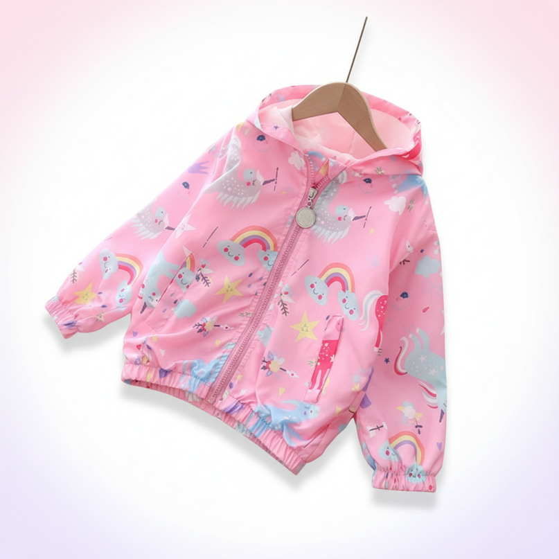 unicorn waterproof jacket - white-bg