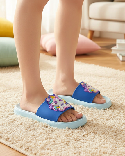 unicorn waterproof slippers - in-use