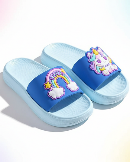 unicorn waterproof slippers - white-bg