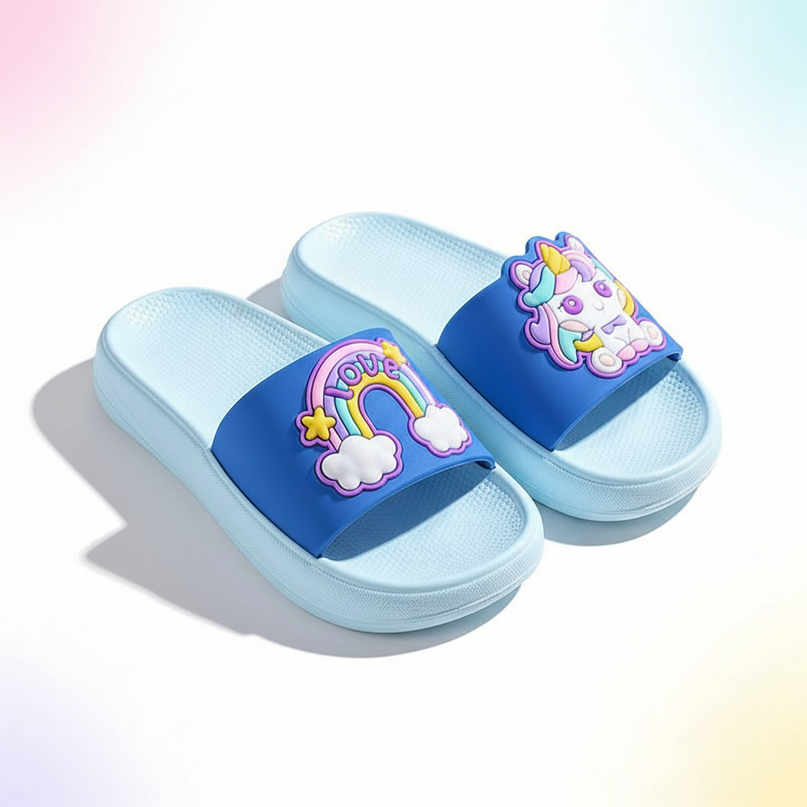 unicorn waterproof slippers - white-bg