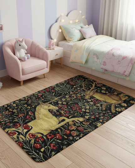 unicorn welcome mat rug - lifestyle