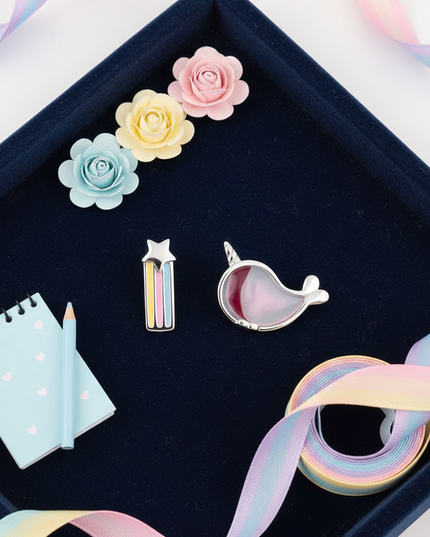 unicorn whale earrings - flat-lay