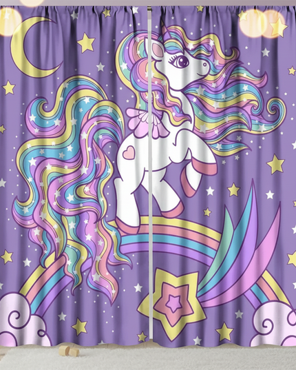 unicorn window curtains - lifestyle