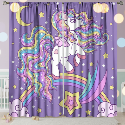 unicorn window curtains - lifestyle