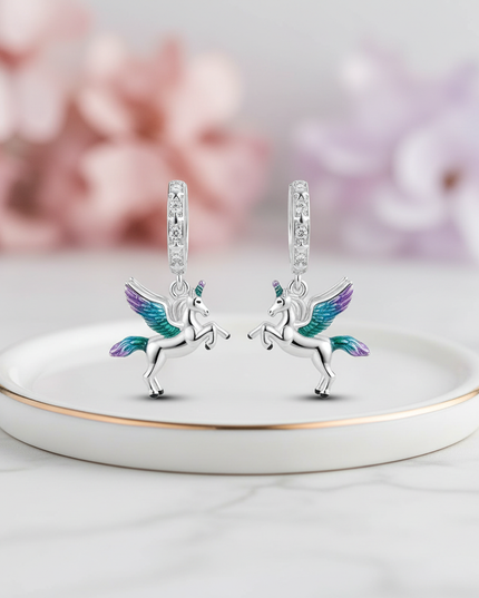 unicorn wings earrings - lifestyle