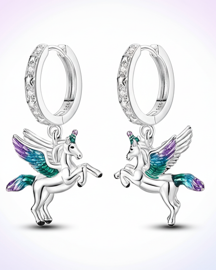 unicorn wings earrings - white-bg