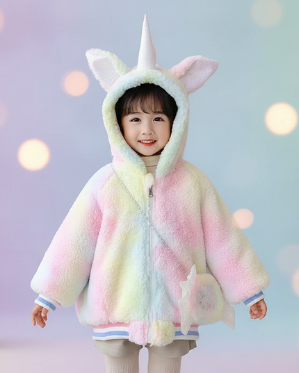 unicorn winter coat - lifestyle