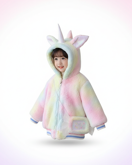 unicorn winter coat - white-bg