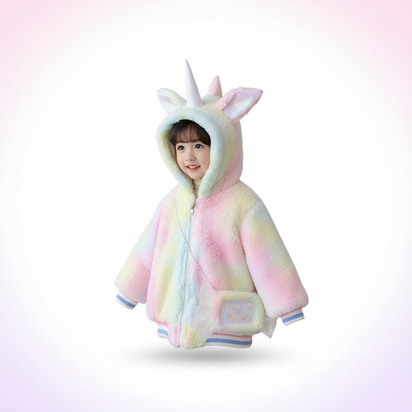 unicorn winter coat - white-bg