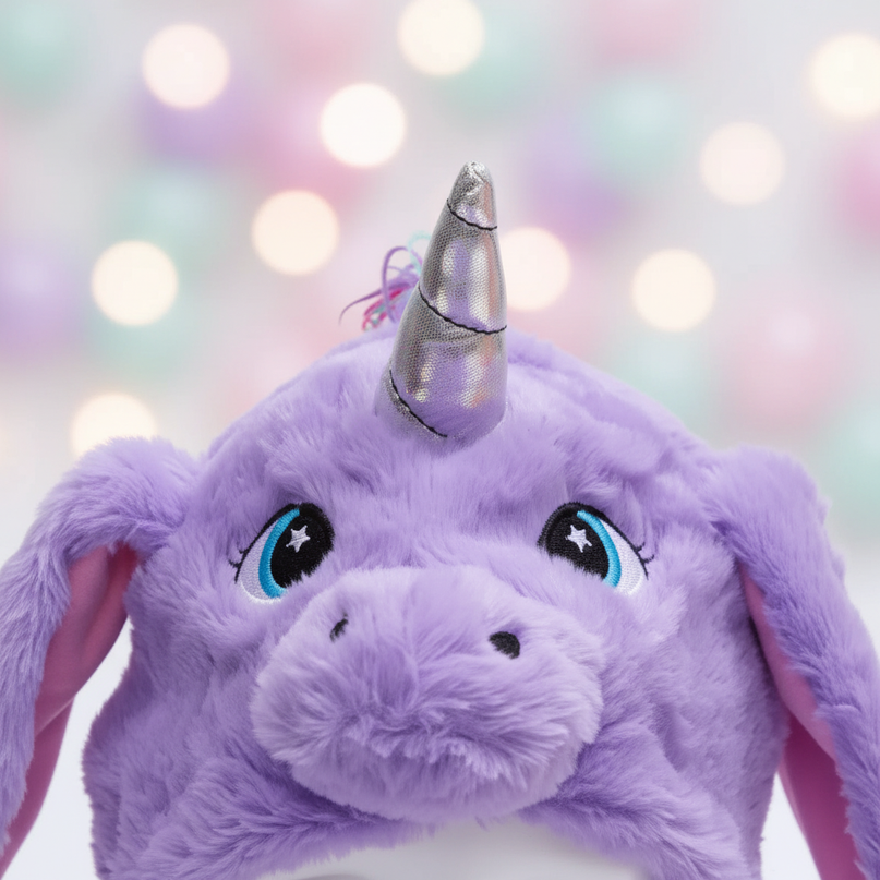 unicorn winter hat - detail