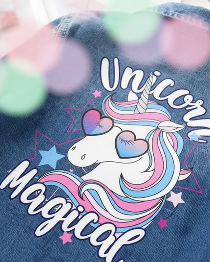 unicorn winter jacket - detail