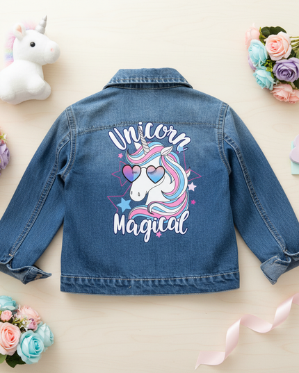 unicorn winter jacket - flat-lay