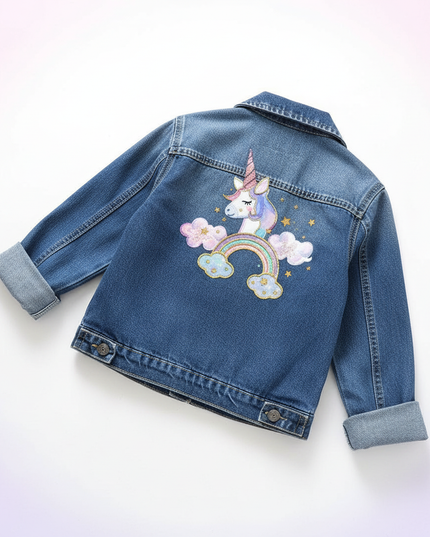 unicorn winter jacket girl - white-bg