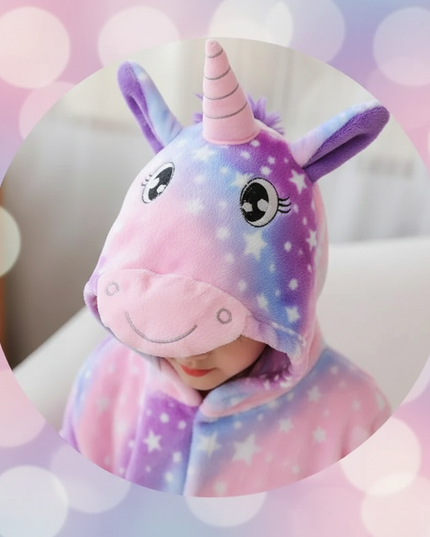 unicorn winter robe - detail