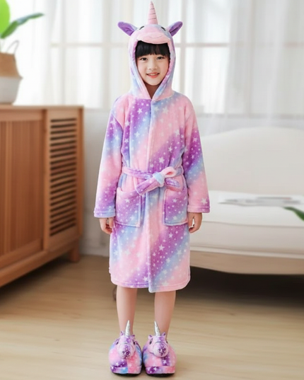 unicorn winter robe - lifestyle