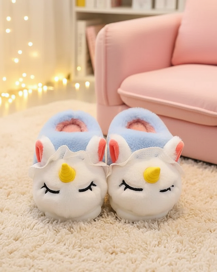 unicorn winter slippers - lifestyle