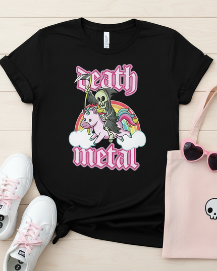 unicorn womens t shirt - flat-lay
