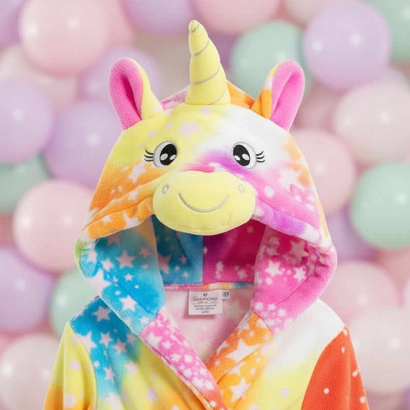 unicorn wrap robe - detail