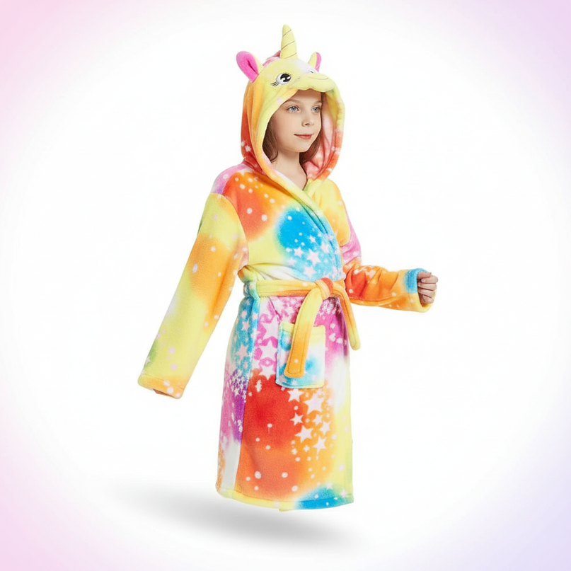 unicorn wrap robe - white-bg