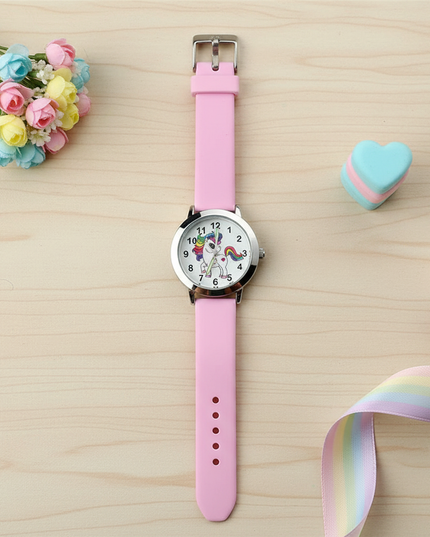 unicorn wrist watch - flat-lay