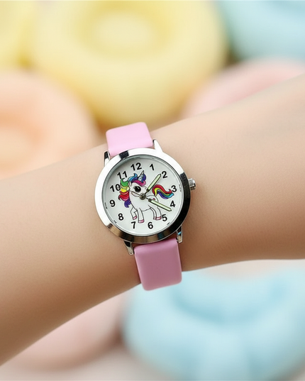 unicorn wrist watch - in-use