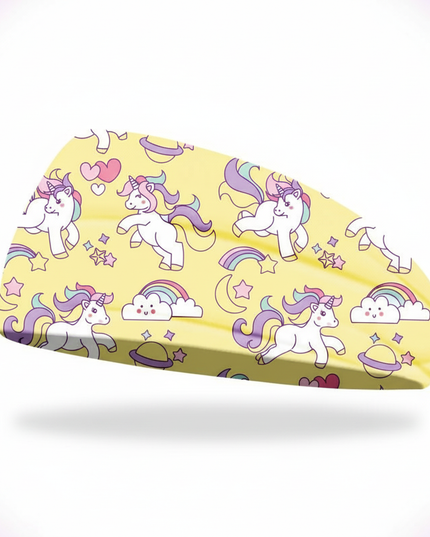 unicorn yoga headband - white-bg
