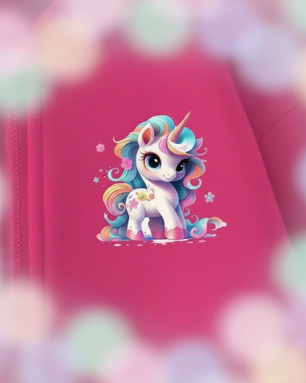 unicorn zip hoodie girls - detail