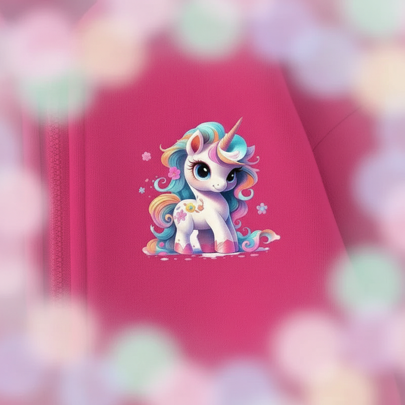 unicorn zip hoodie girls - detail
