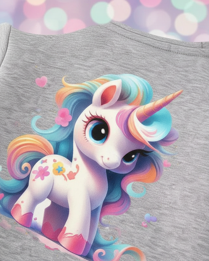 unicorn zip hoodie kids - detail