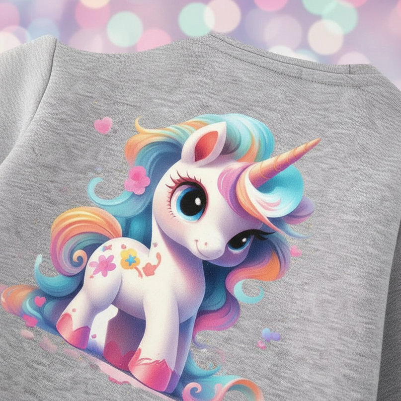 unicorn zip hoodie kids - detail