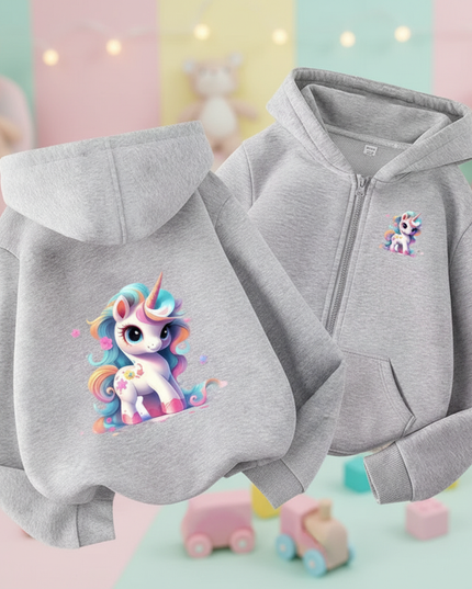 unicorn zip hoodie kids - lifestyle