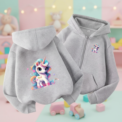 unicorn zip hoodie kids - lifestyle