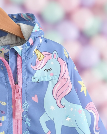 unicorn zip jacket - detail