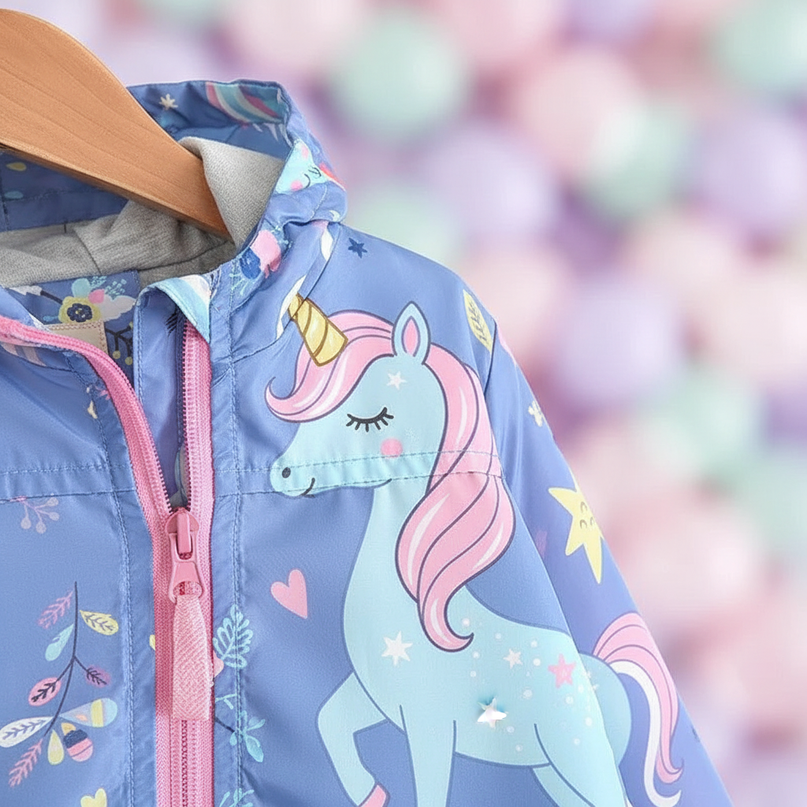 unicorn zip jacket - detail