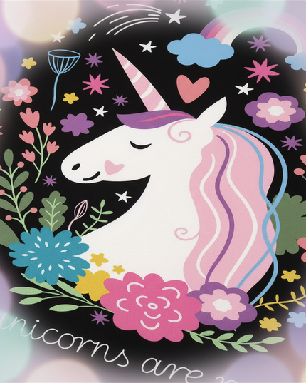 unicorns are real bedding - detail
