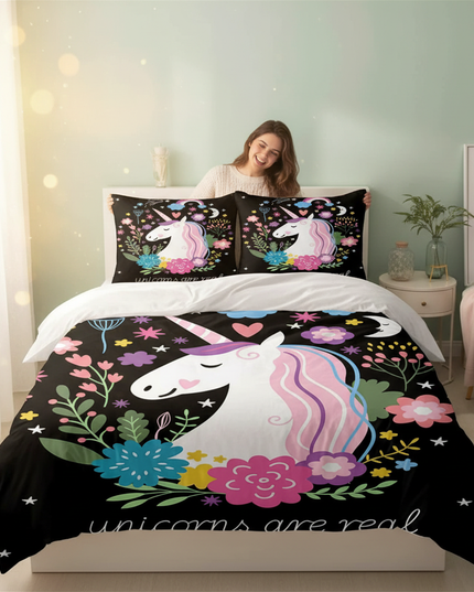 unicorns are real bedding - in-use
