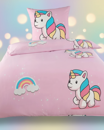 unicorns rainbows bedding - lifestyle