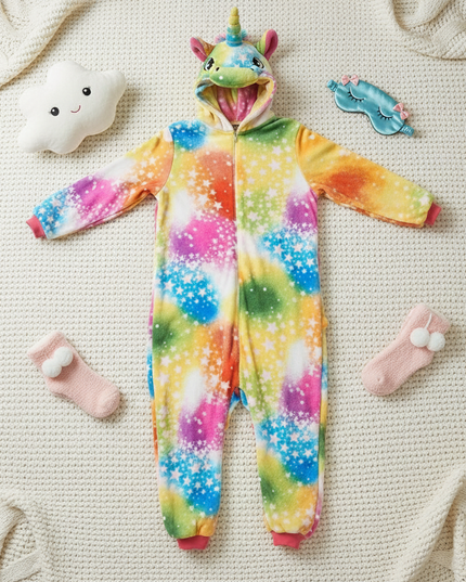 unisex unicorn onesie - flat-lay