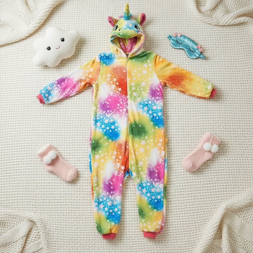 unisex unicorn onesie - flat-lay