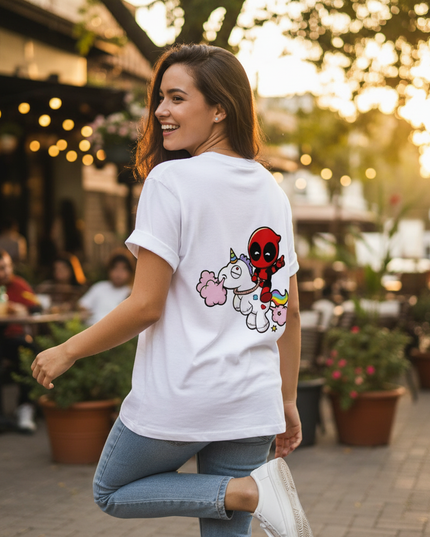 unisex unicorn shirt - in-use
